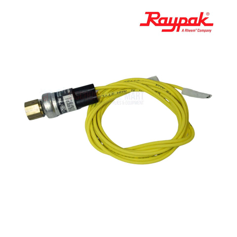 Raypak High Pressure Switch H000079 for heat pumps at Discount Pool Mart DPM, includes safety monitoring features.