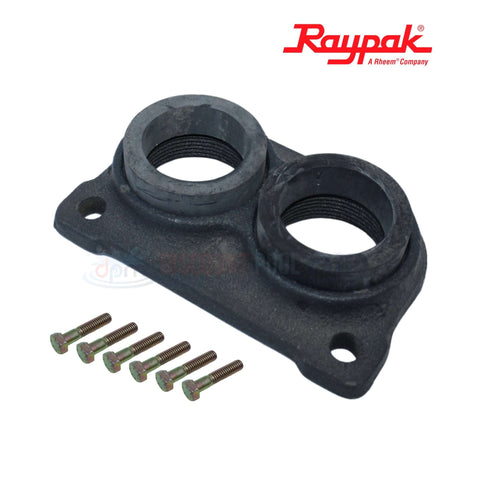 Raypak Inlet/Outlet Flange Kit for 55A-155A Heaters with screws, SKU 002432F, by Discount Pool Mart DPM.