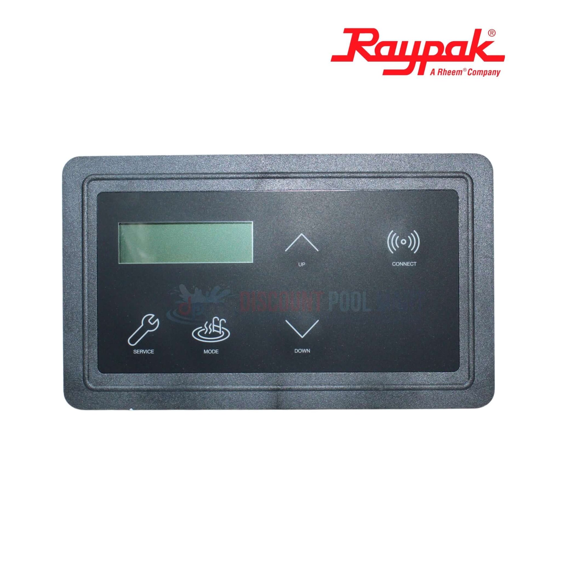 Raypak control panel for AVIA heaters, model 018904F, available at Discount Pool Mart DPM, durable design.