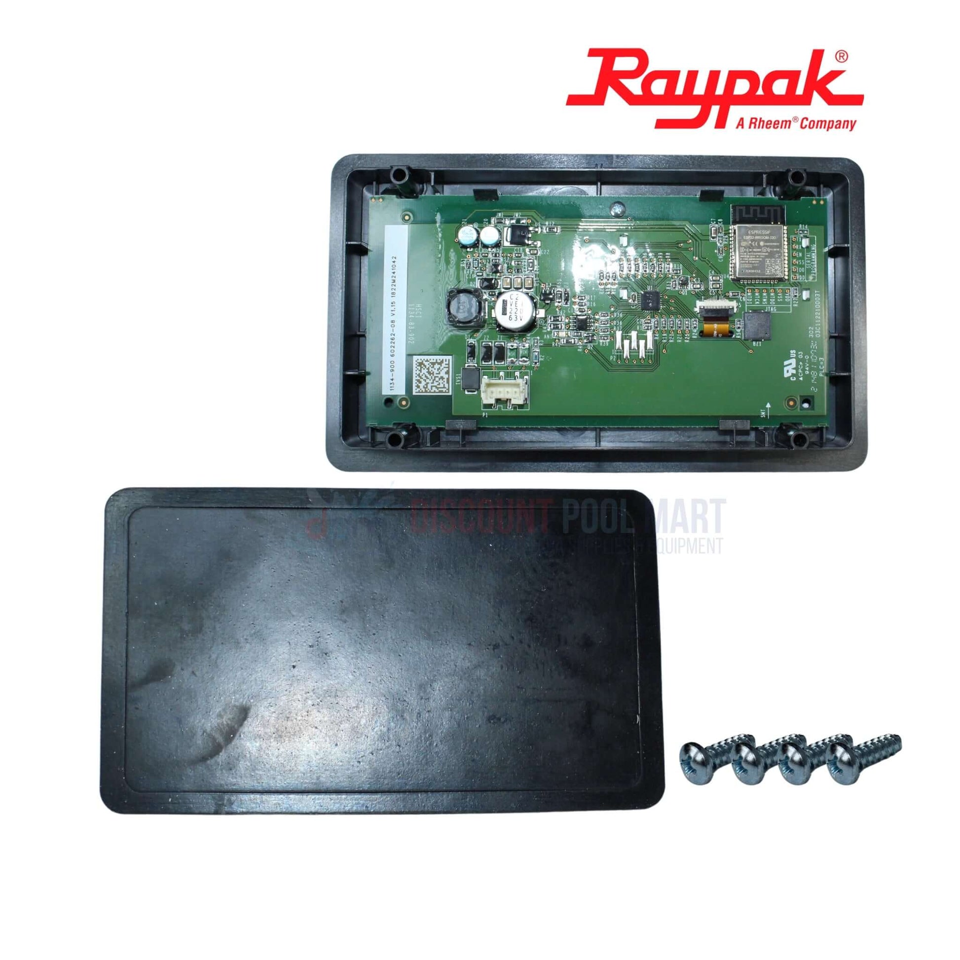 Raypak Bezel Kit for AVIA 264 and 404 heaters with installation screws, Discount Pool Mart DPM.