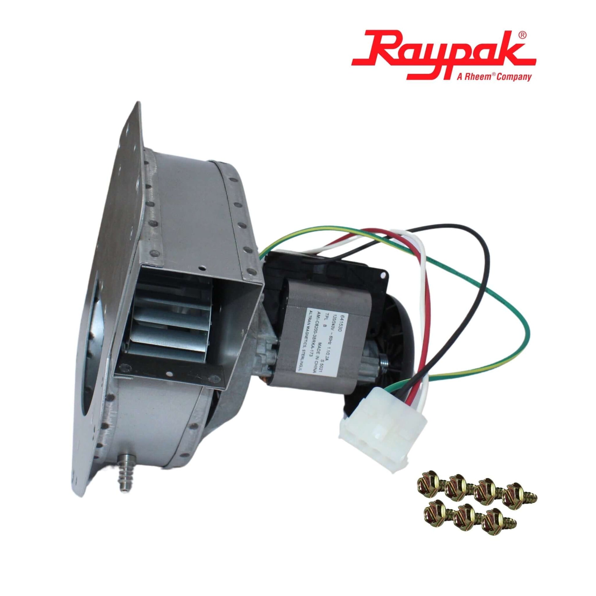 Raypak Combination Air Blower for 407A Low NOx Heaters 010042F for Discount Pool Mart (DPM), high-performance and energy efficient.