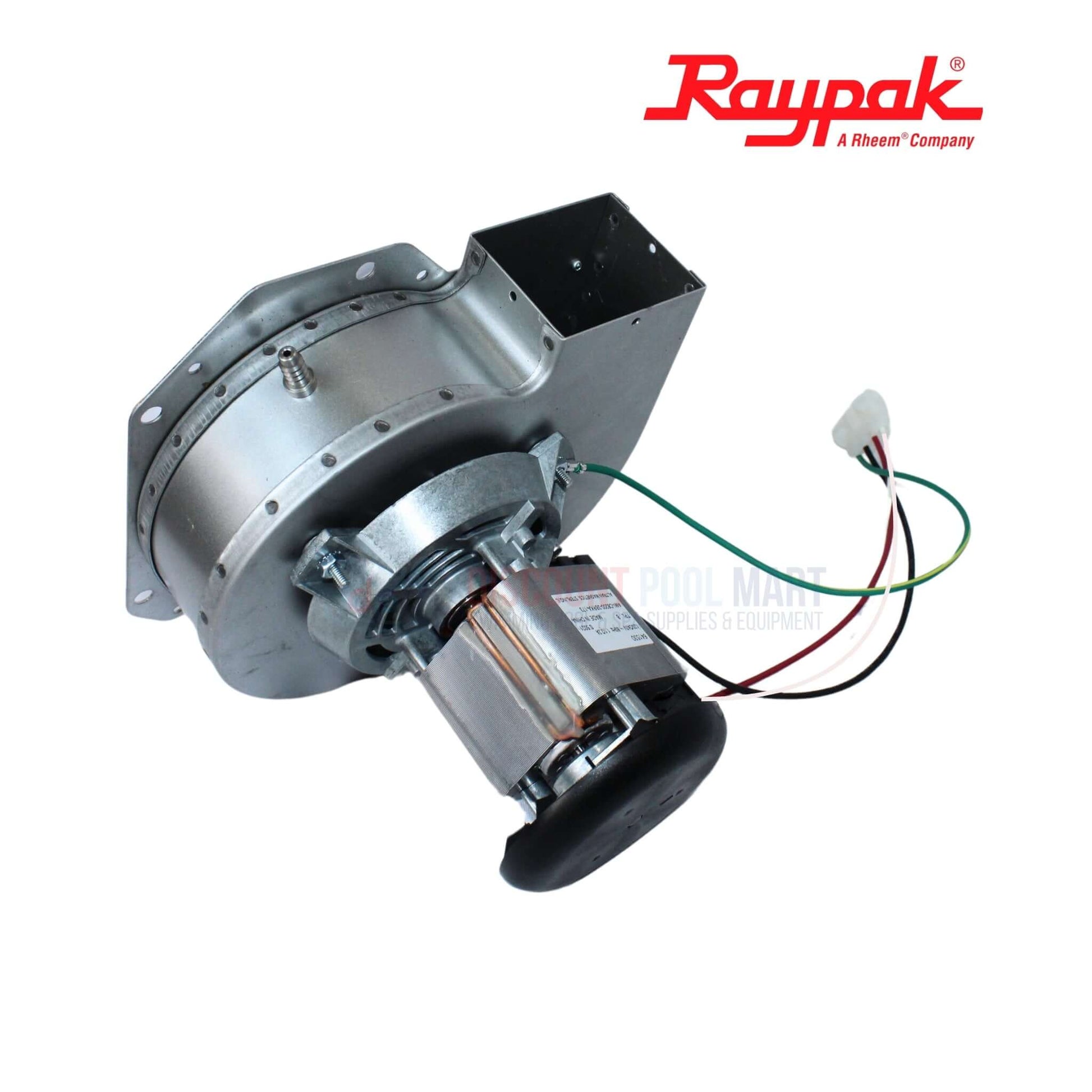 OEM Raypak Combination Air Blower for 407A Low NOx Heaters | Model 010042F | Discount Pool Mart DPM