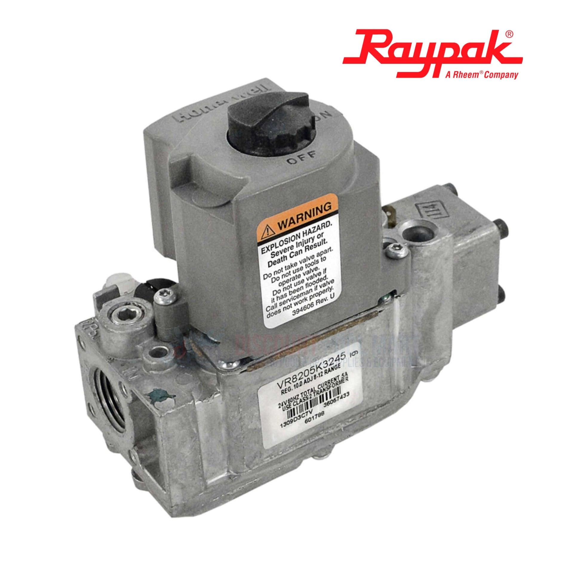 Raypak Combination Propane Gas Valve DSI 011591F for 130A Heaters at Discount Pool Mart DPM
