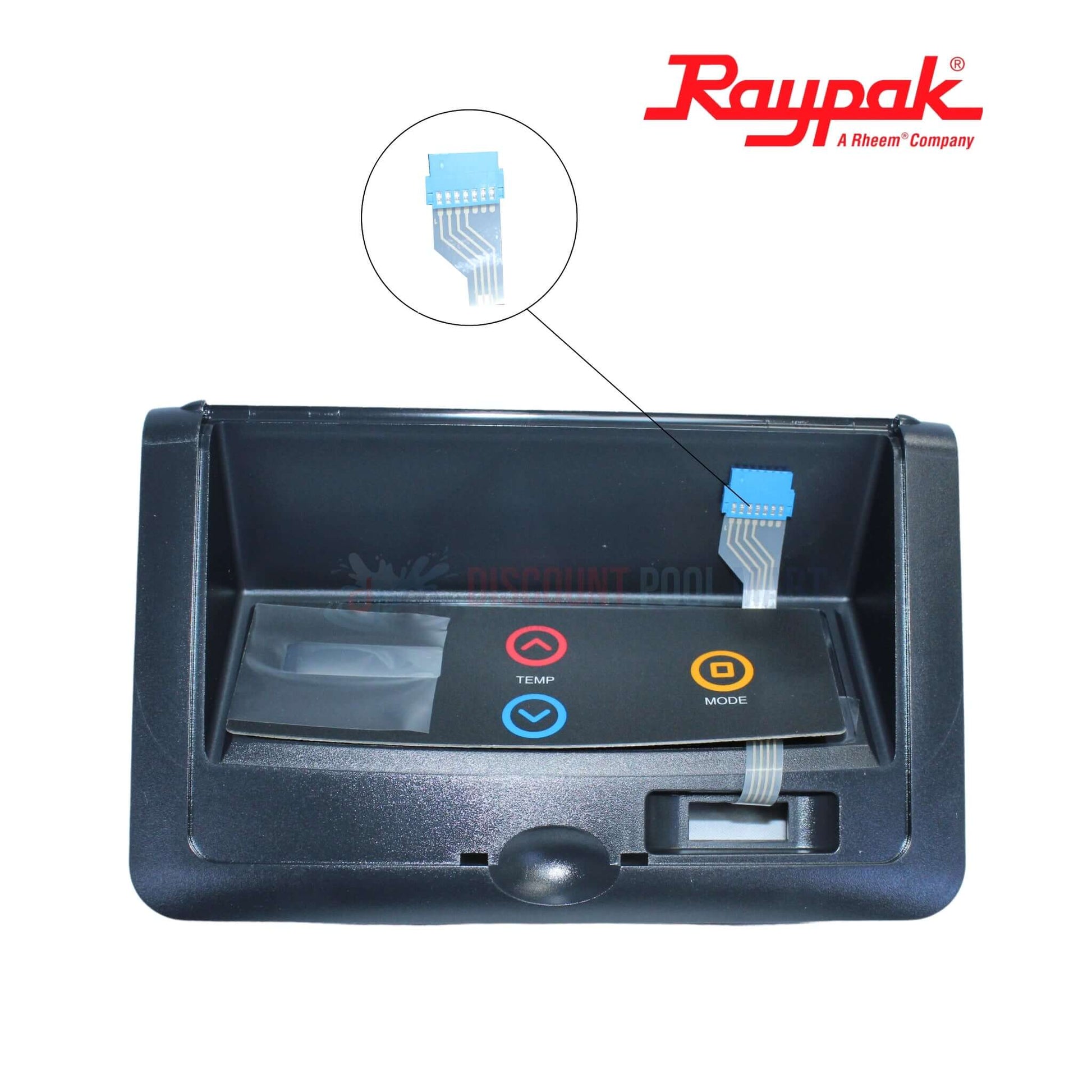 Raypak Control Bezel with Switch Decal for Heaters 009491F from Discount Pool Mart. User-friendly interface.