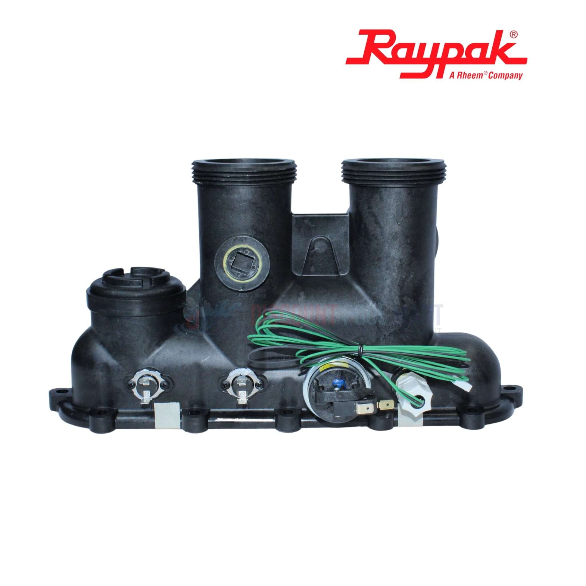 Raypak Protek Shield Inlet Outlet Header Assembly 017959F for heaters by Discount Pool Mart DPM