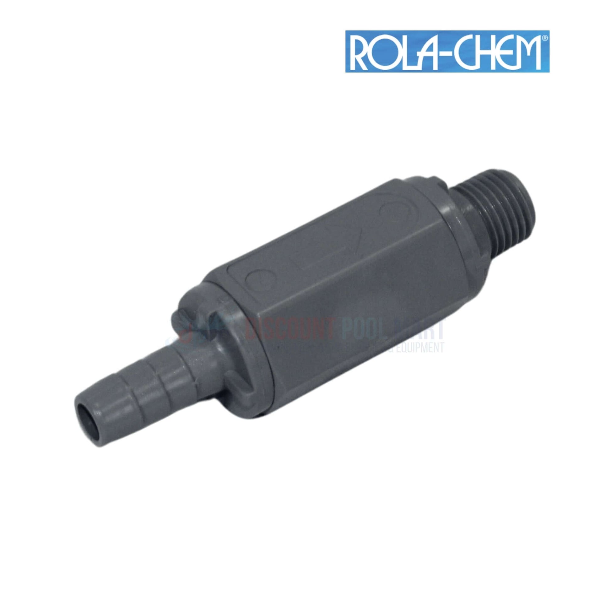 Rola-Chem check valve PVC for peristaltic pumps, 3/8" x 1/4" by Discount Pool Mart DPM.