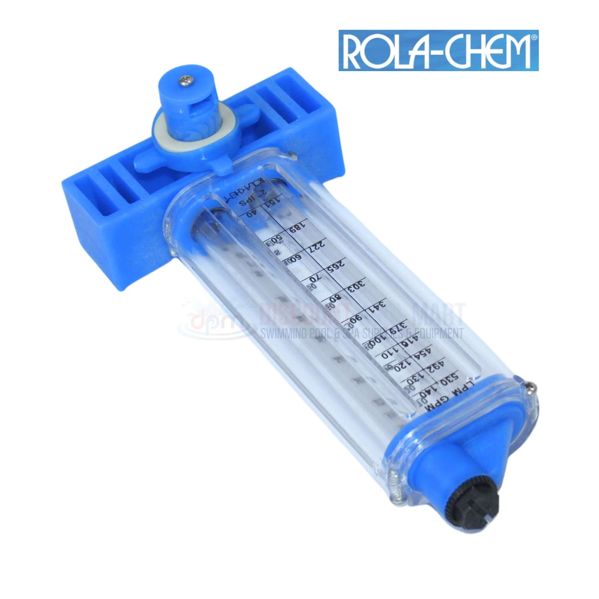 Rola-Chem Vertical Mount Flowmeter 570351V for 40-140 GPM, ideal for pool systems, available at Discount Pool Mart DPM.