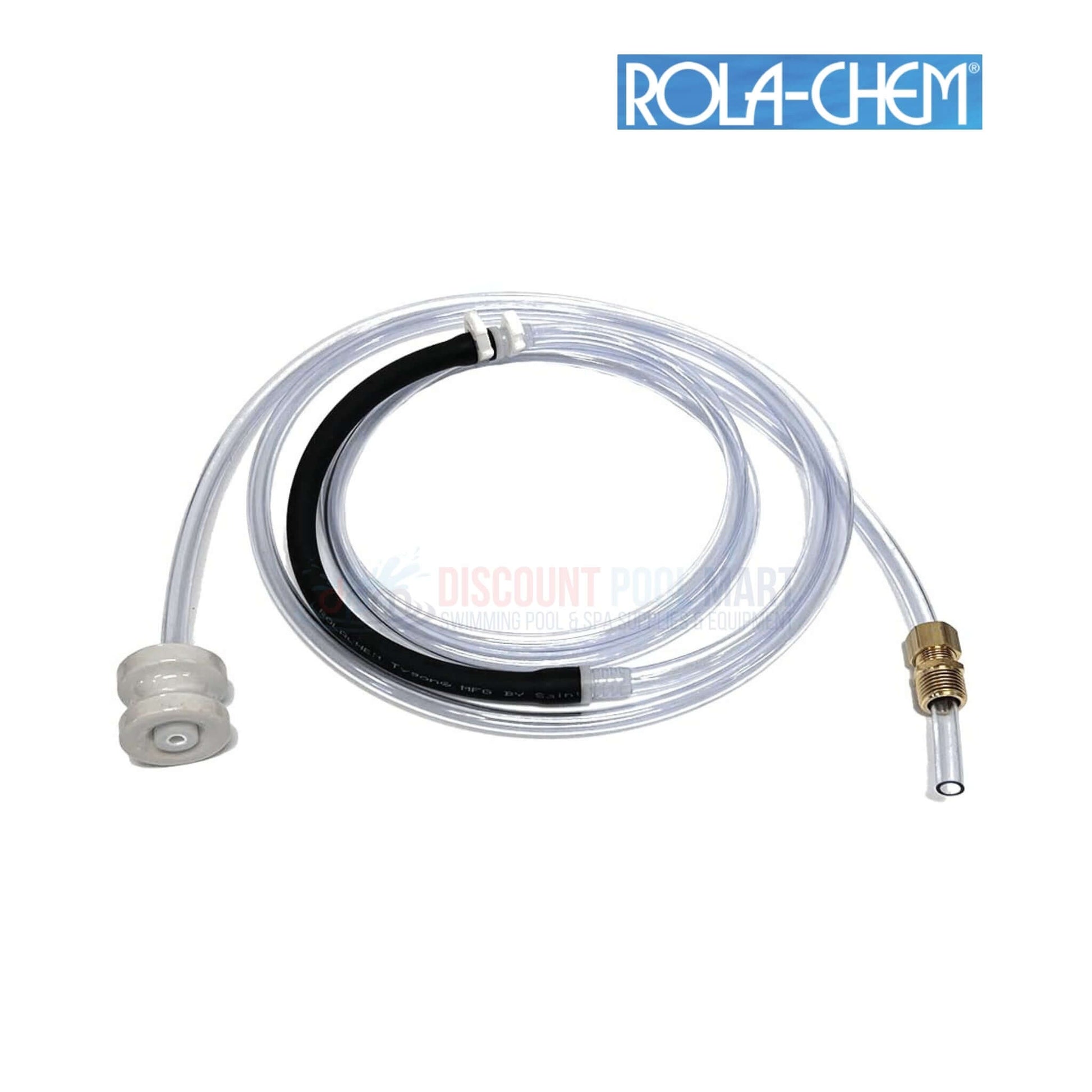 Rola-Chem Hose Assembly for Peristaltic Pumps 523140 at Discount Pool Mart DPM, durable vinyl and fittings.