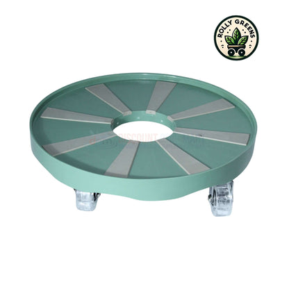 RollyGreens Plant Dolly 12" with urethane wheels from Discount Pool Mart, supports up to 250 lbs for easy plant mobility.