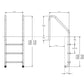S.R. Smith Stainless Steel 3-Step Ladder Econoline | 24" | RLF-24E-3B