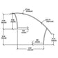 Diagram showing dimensions of the S.R. Smith Pool Artisan Single Stair Rail ART-1002 from Discount Pool Mart DPM.