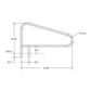 S.R. Smith DMS-103A 54" 3-Bend Center Grab Rail dimensions for pool access, Discount Pool Mart DPM.