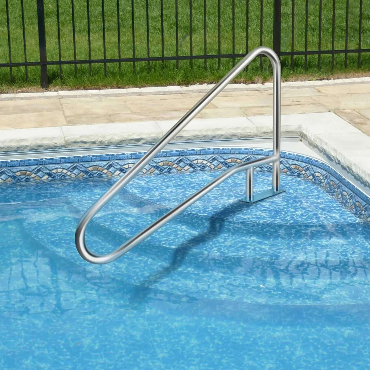 Pool Deck Types S.R. Smith Stainless Steel 3-Bend Deck Mounted Handrail | 54