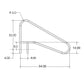 S.R. Smith Stainless Steel 3-Bend Deck Mounted Handrail | 54" | DMS-102A
