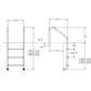 Technical drawing of S.R.Smith Stainless Steel 3-Step Ladder VLLS-103E with dimensions, from Discount Pool Mart DPM.