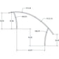 S.R. Smith Artisan Series Stair Rail design drawing with dimensions for ART-1002-MG from Discount Pool Mart DPM.