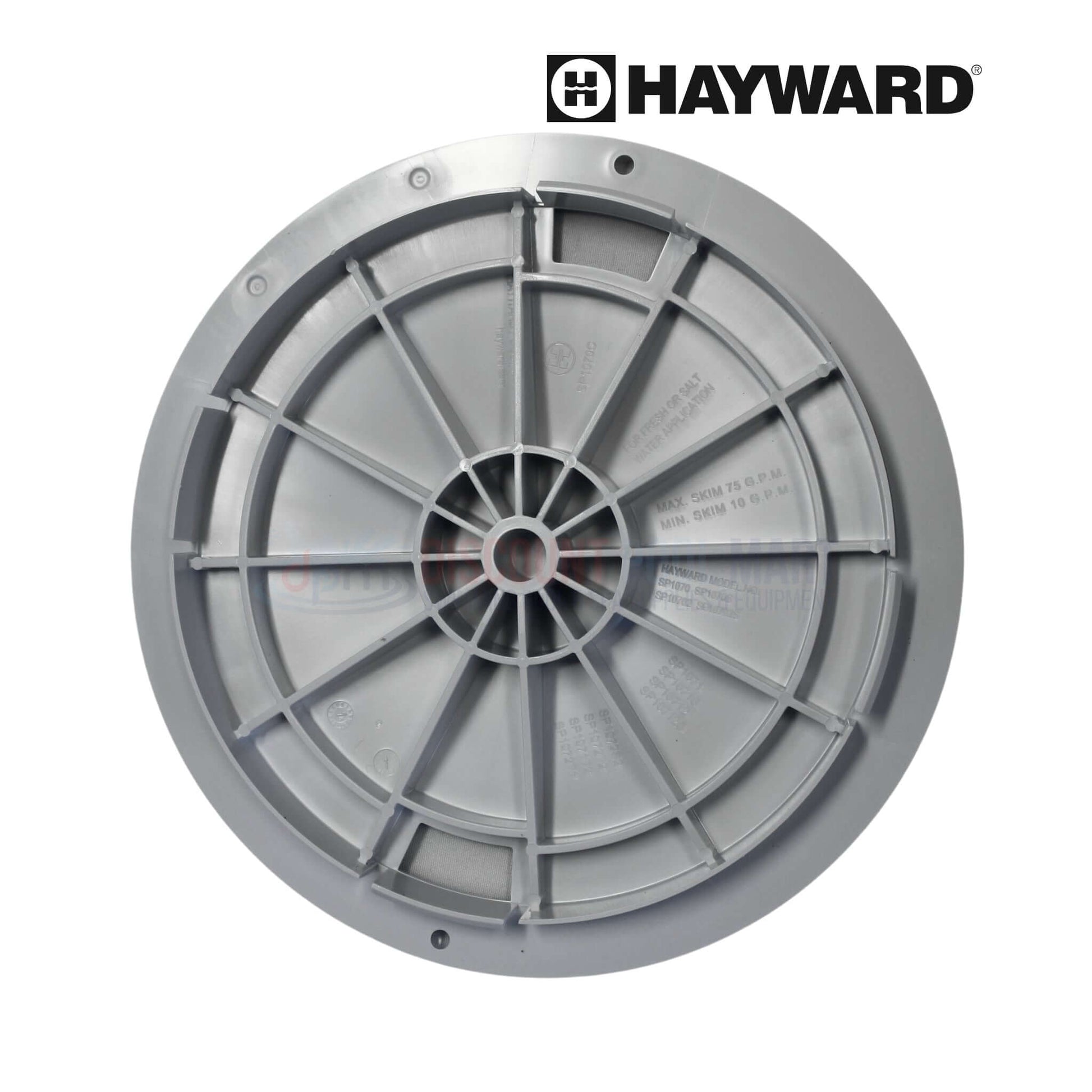 SPX1070C | Hayward SP1070 Skim-Master Series Skimmer Lid | White, gray replacement lid for skimmer, ideal for pool maintenance.