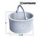 SPX1096CA | Hayward CYC SP1096 Series Skimmer Basket shown from the side, white plastic, measuring 3" x 5 1/8", ideal for pool maintenance.