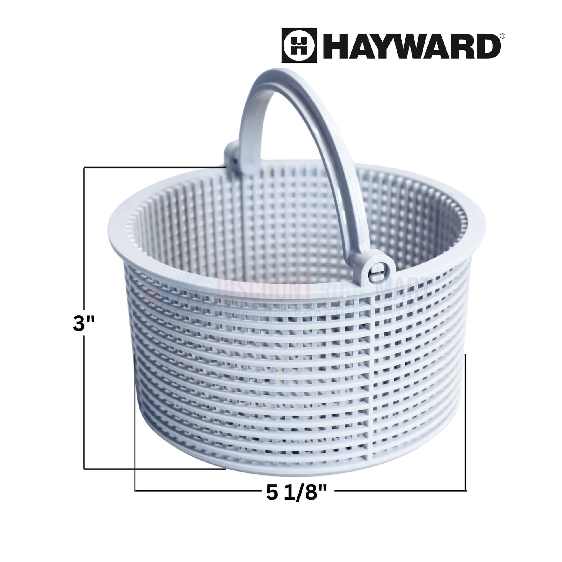 SPX1096CA | Hayward CYC SP1096 Series Skimmer Basket shown from the side, white plastic, measuring 3" x 5 1/8", ideal for pool maintenance.