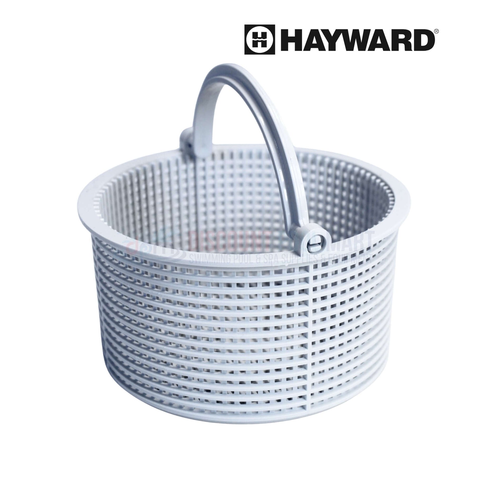 SPX1096CA | Hayward CYC SP1096 Series Skimmer Basket in white, showing handle, perfect for pool maintenance, Discount Pool Mart.