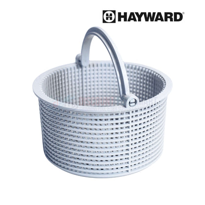 SPX1096CA | Hayward CYC SP1096 Series Skimmer Basket in white, showing handle, perfect for pool maintenance, Discount Pool Mart.