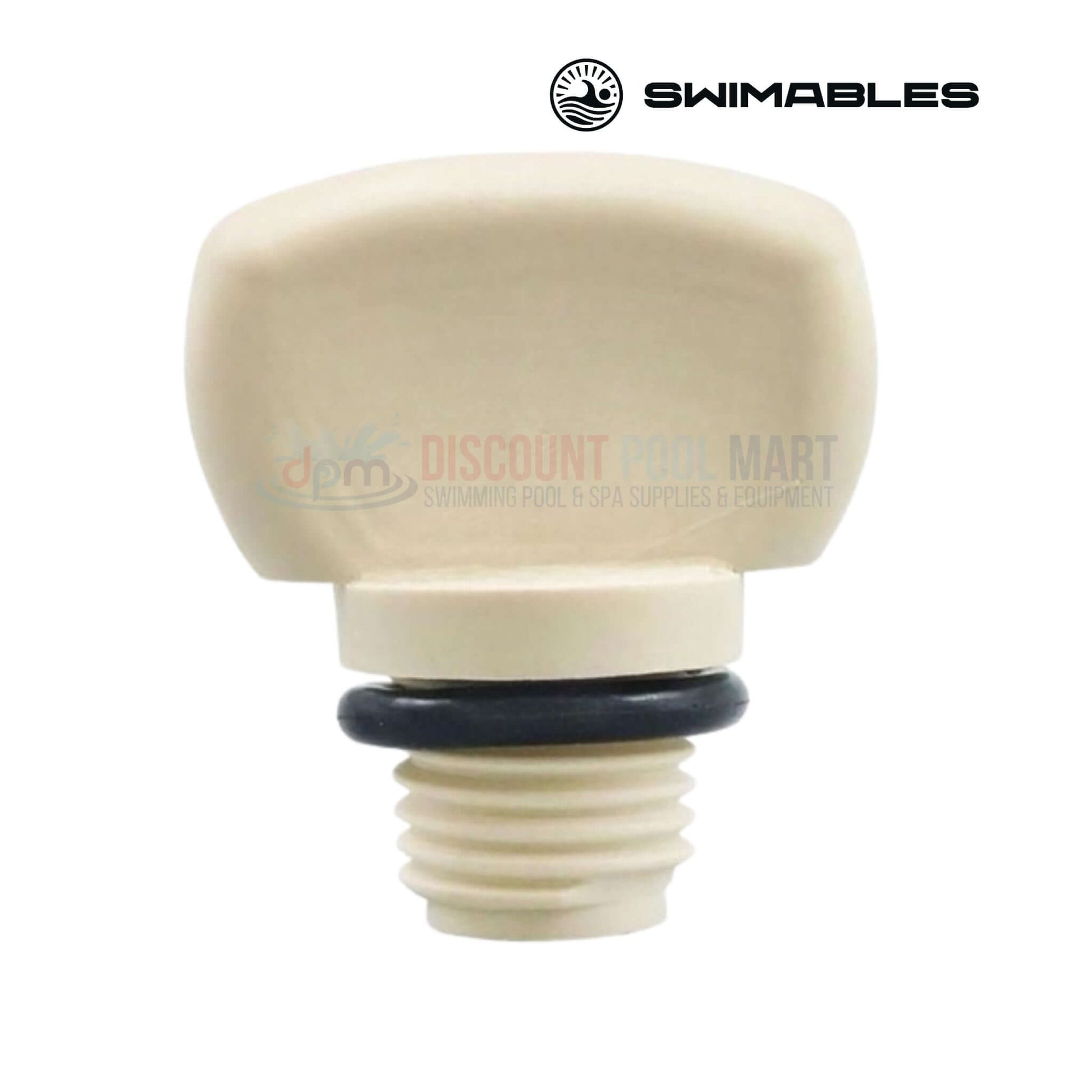 SW-21-131 | Swimables WhisperFlo & IntelliFlo 071131 Drain Plug With O-Ring, beige plug with black O-ring for pool maintenance, from Discount Pool Mart.