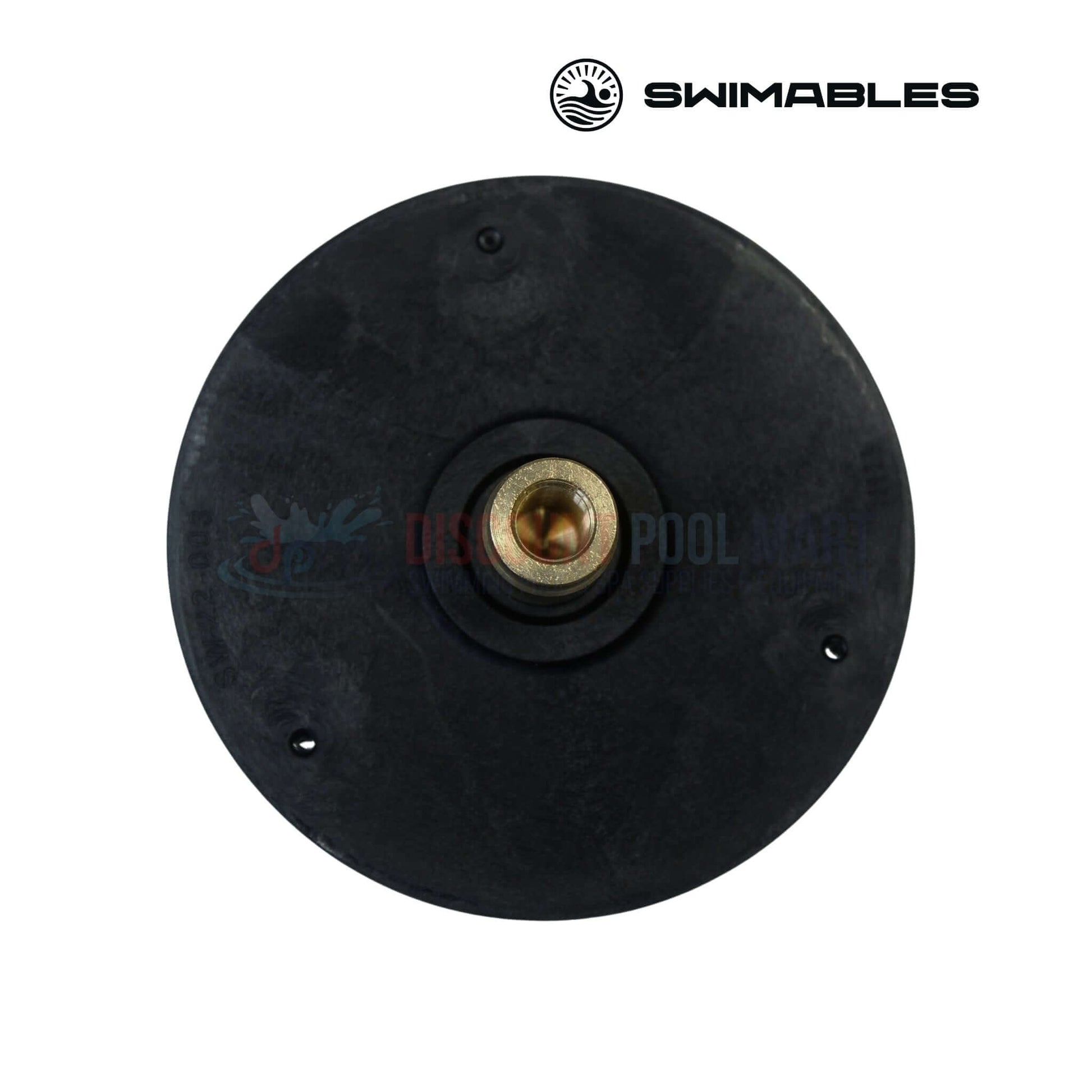 SW-22-003 | Swimables Hayward Pump 1HP Impeller | SPX2607C, black impeller top view, compatible with pool supplies from Discount Pool Mart.