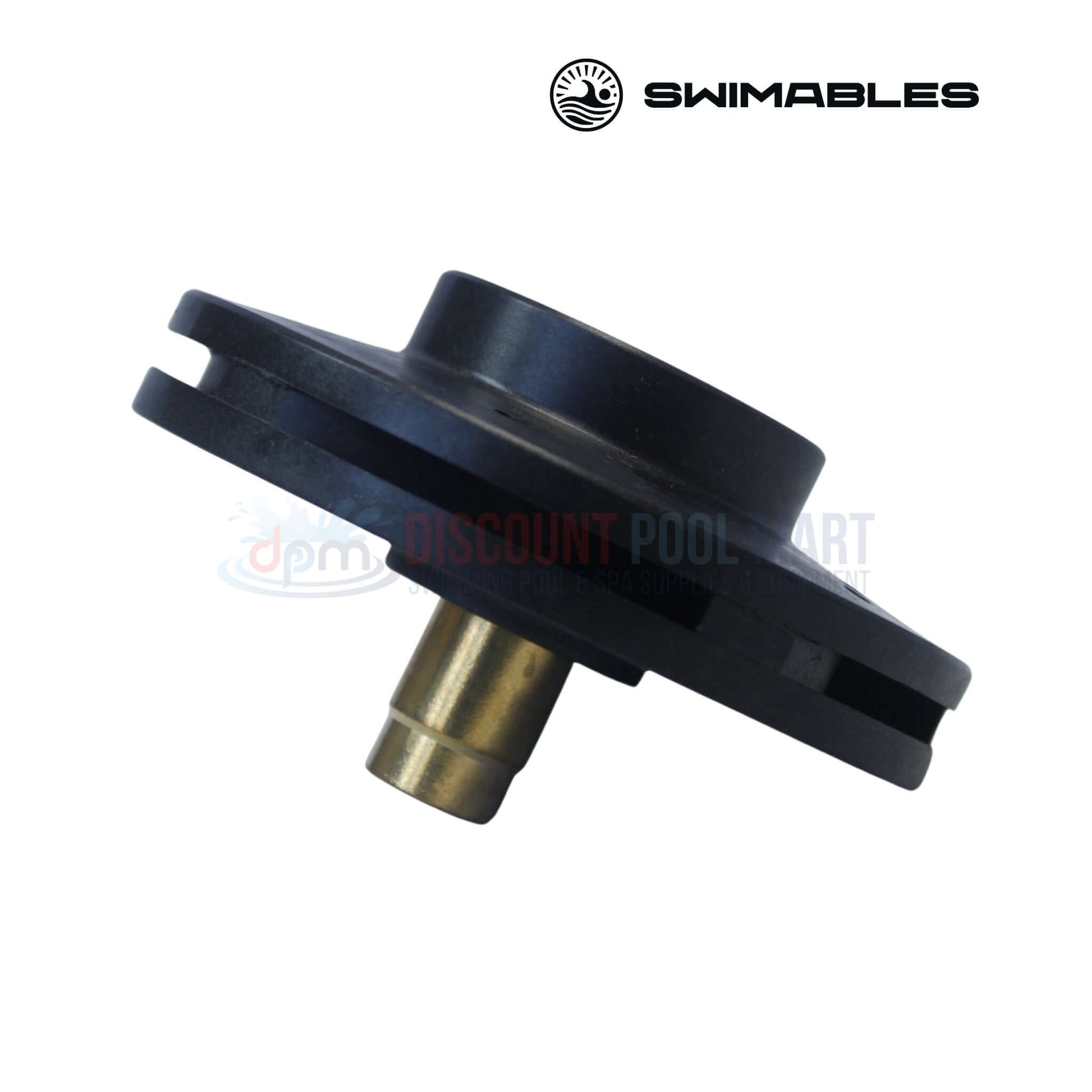 SW-22-005 | Swimables Hayward Pump 2HP Impeller | SPX2615C, black impeller side view for pool pump replacement from Discount Pool Mart.