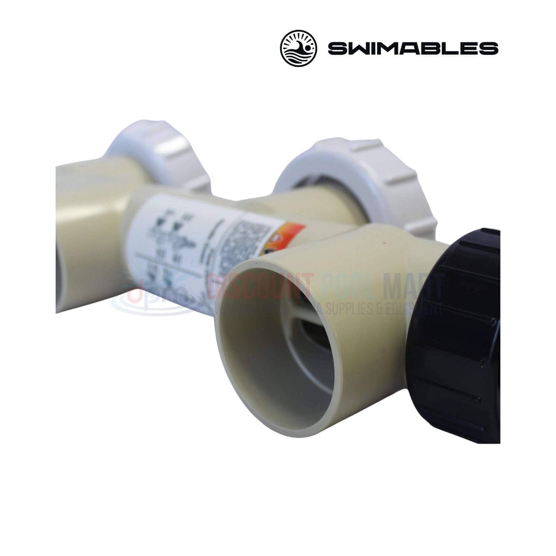 SW-26-064 | Swimables Pentair Push Pull Backwash Valve | 263064 in pool-grade PVC, showing push-pull mechanism. Discount Pool Mart.