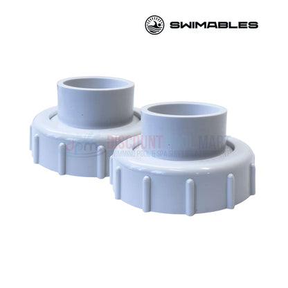 SW-26-096 | Swimables Pentair Bulkhead Union Kit | 271096 includes two white union halves and O-rings for pool filters, from Discount Pool Mart.