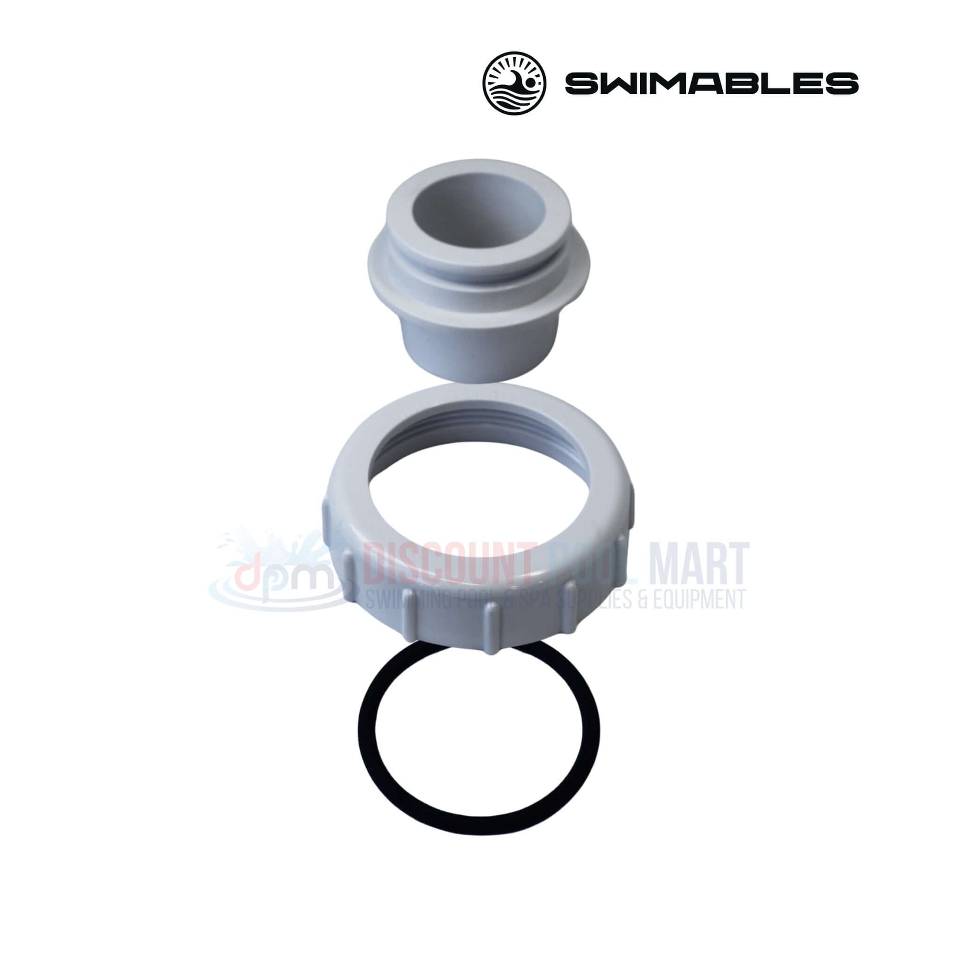 SW-26-096 | Swimables Pentair Bulkhead Union Kit | 271096 with two union halves and O-ring for secure filter connections.