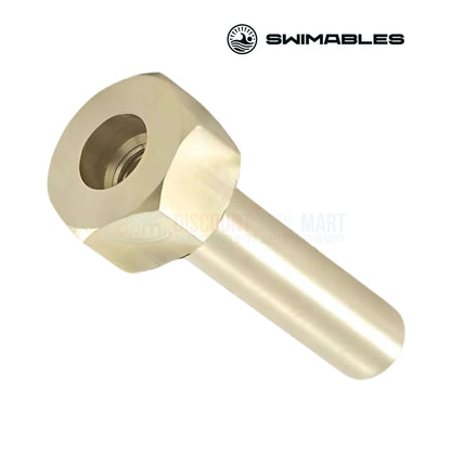 SW-27-110 | Swimables Hayward Filter Brass Sleeve Nut | DEX2400JN at Discount Pool Mart, showing a polished brass finish and threaded design.