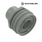 SW-30-816 | Swimables Gray Flush Mount Return Fitting | 1" Socket x 1" Eyeball showing a gray ABS fitting, ideal for pool supplies.