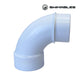 SW-39-912 | Swimables 2" Socket x 2" SPG Street Sweep 90 Elbow in white, used for pool plumbing systems at Discount Pool Mart.