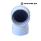 SW-39-912 | Swimables 2" Socket x 2" SPG Street Sweep 90 Elbow in white, ideal for pool systems by Discount Pool Mart.