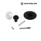 SW-61-079 | Swimables Hayward Cleaner Turbine Spindle Gear Kit | AXV079VP parts displayed including gears, pins, and screws for pool cleaners.