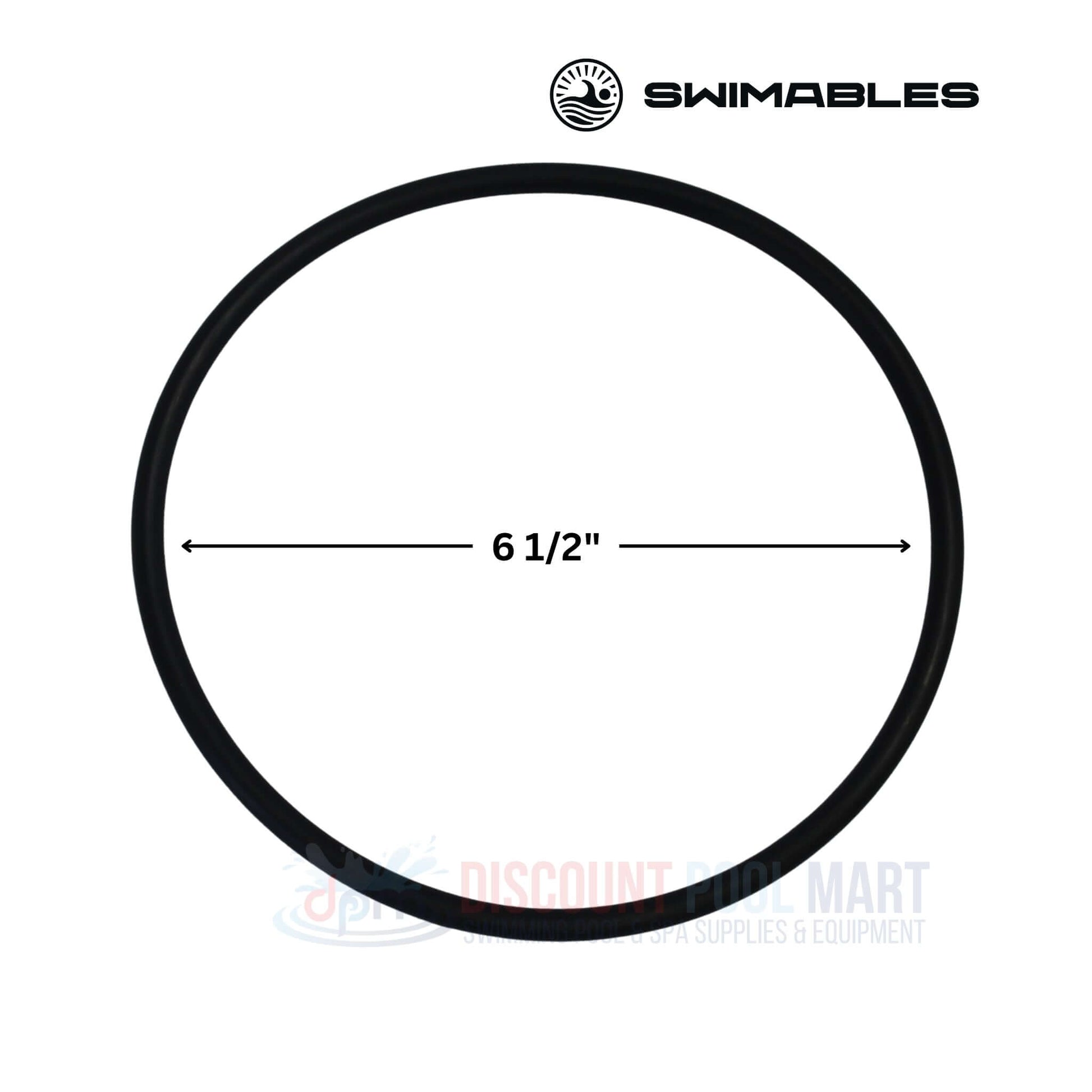 SW-80-012 | Swimables Hayward Super II Strainer Lid O-Ring | SPX3000S showing 6 1/2" diameter, ideal for pool supplies from Discount Pool Mart.