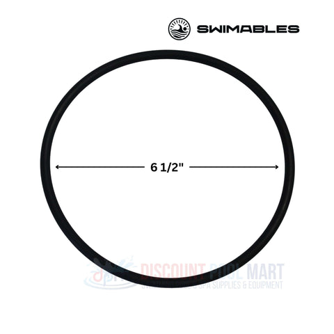 SW-80-012 | Swimables Hayward Super II Strainer Lid O-Ring | SPX3000S showing 6 1/2" diameter, ideal for pool supplies from Discount Pool Mart.