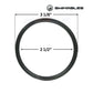 SW-80-030 | Swimables Pentair SuperFlo Diffuser Gasket | 355030, black rubber gasket for pool pump, measures 3 1/8'' x 2 1/2''.