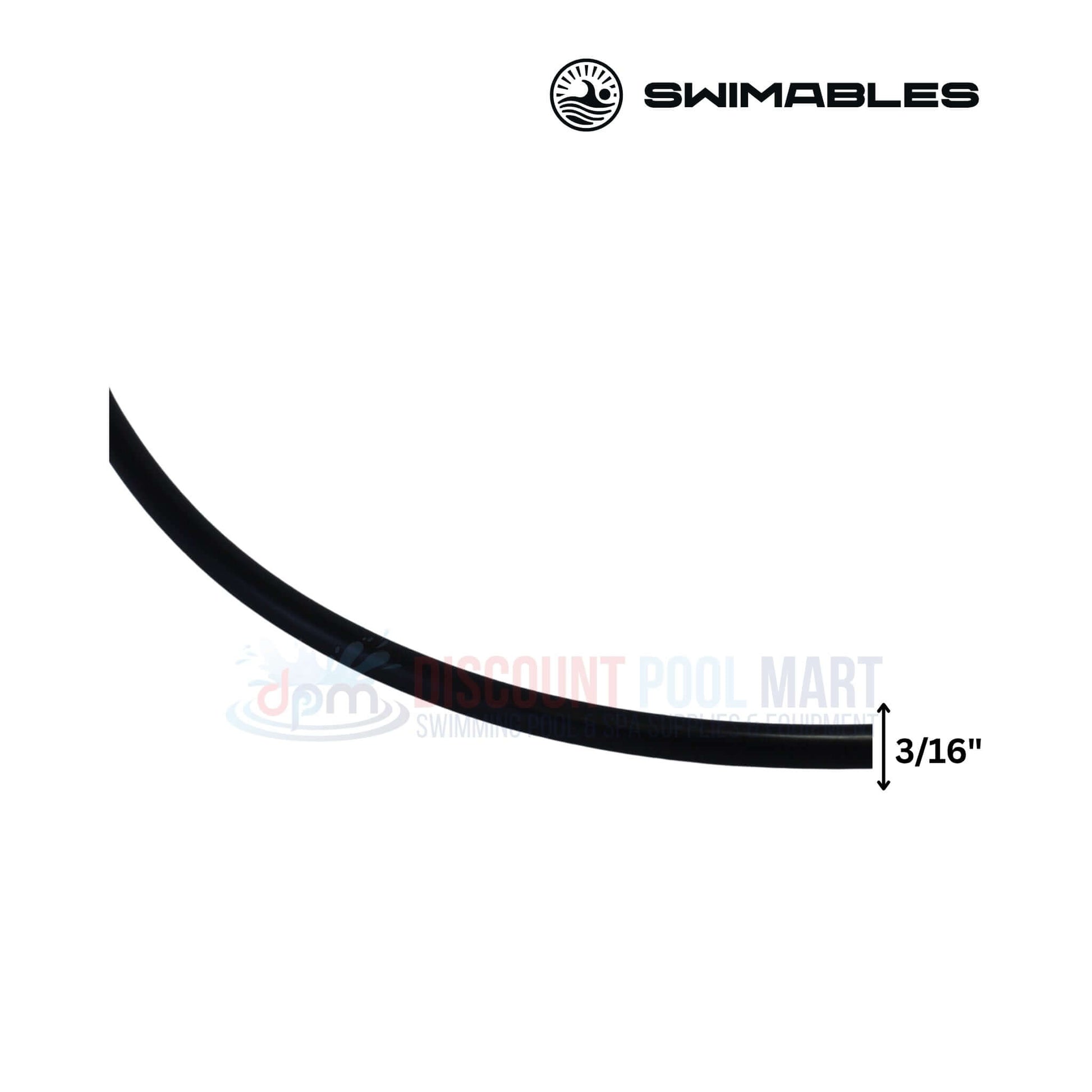 SW-80-239 | Swimables Pentair SuperFlo Seal Plate O-Ring | 355619, black O-ring shown with 3/16" measurement for pool supplies by Discount Pool Mart.