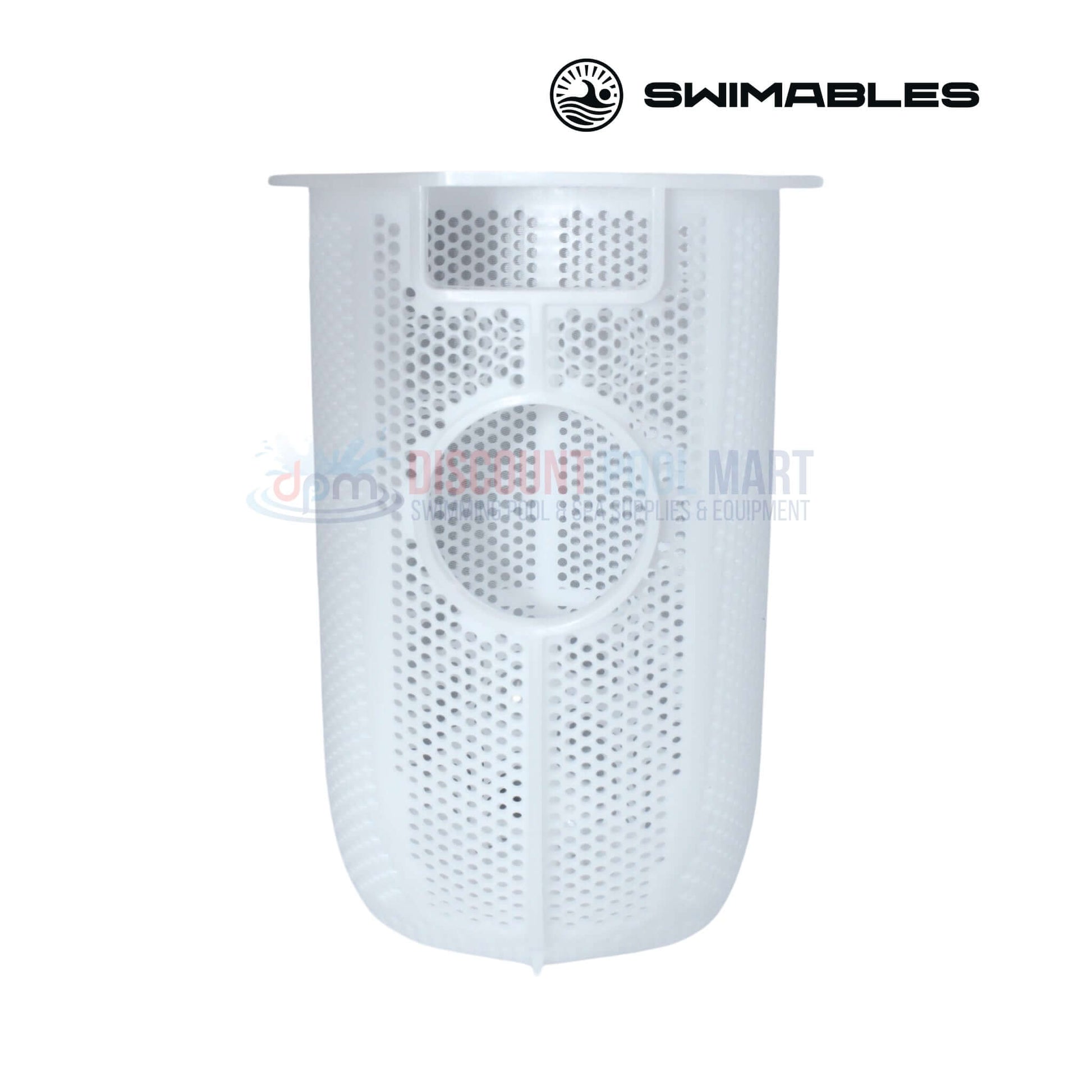 SW-90-320 Swimables Pump Basket shown in white, designed as a replacement for Hayward TriStar SPX3200M, available at Discount Pool Mart.
