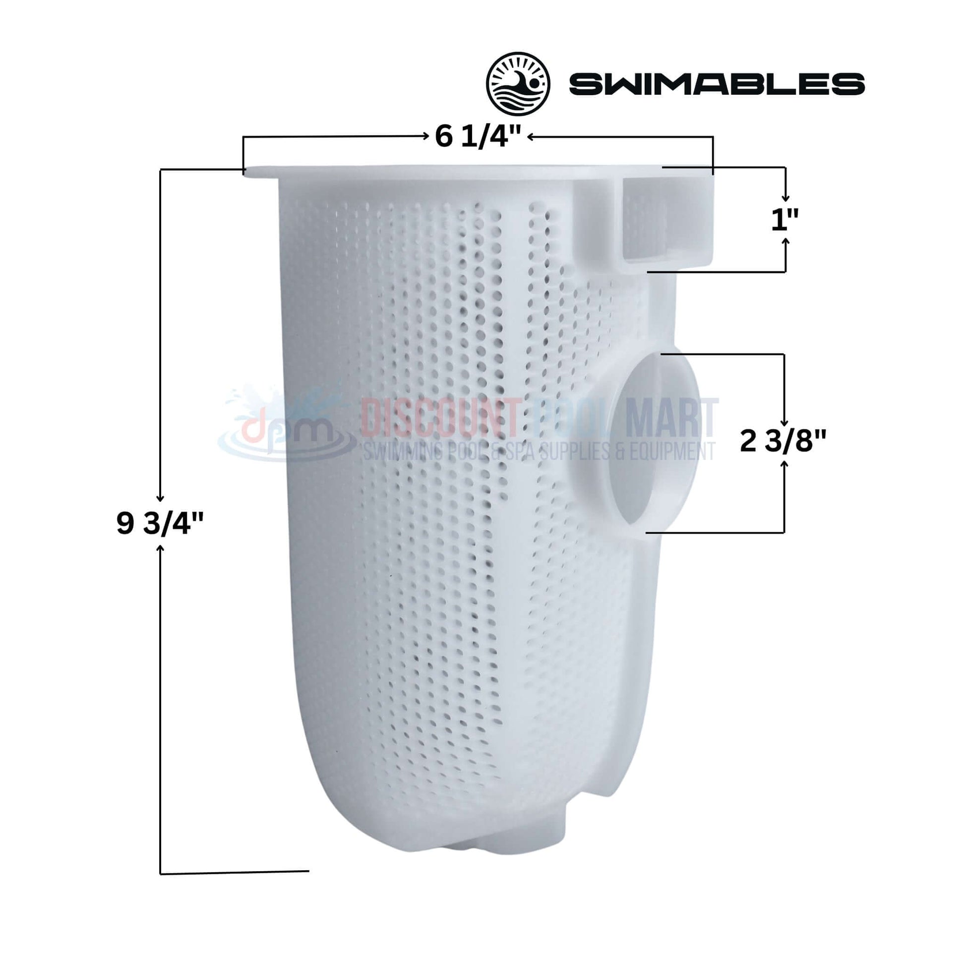SW-90-320 Swimables Pump Basket for Hayward TriStar, 6 1/4" x 9 3/4", chemical-resistant ABS, from Discount Pool Mart.