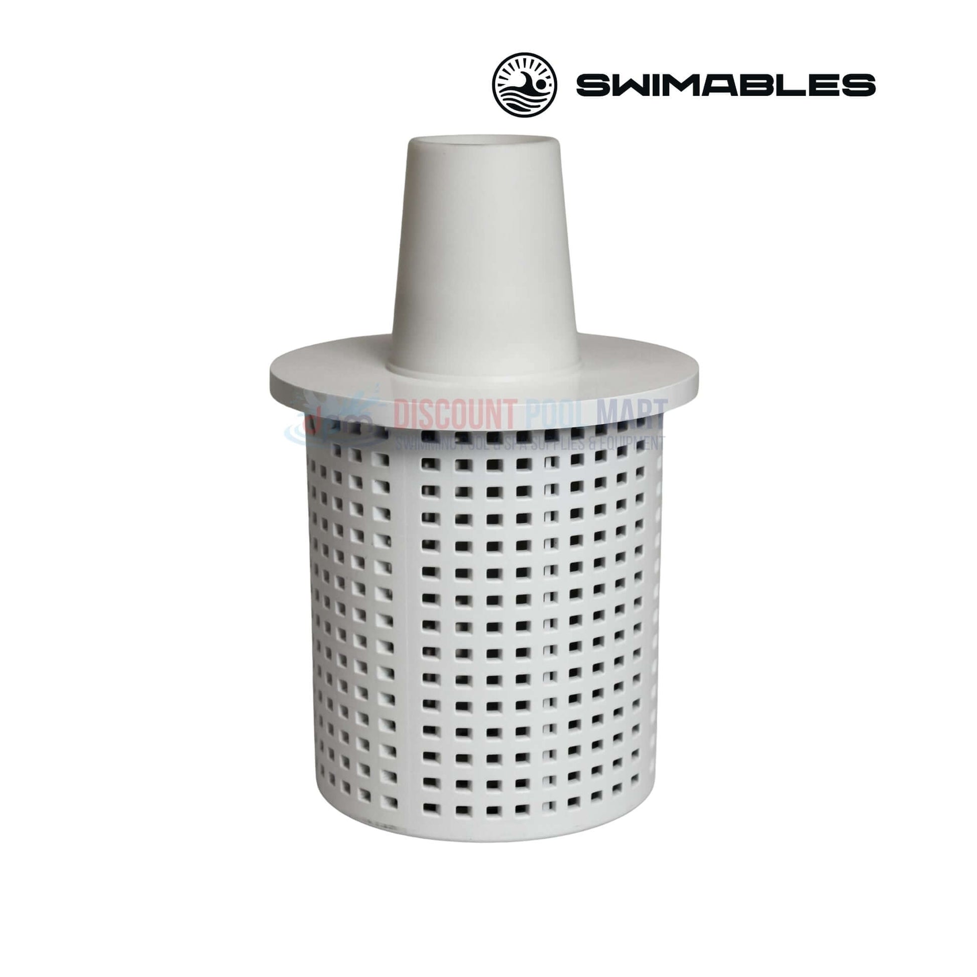 SW-91-099 | Swimables Inverted Skimmer Basket from Discount Pool Mart. Durable white basket designed for optimal pool debris capture.