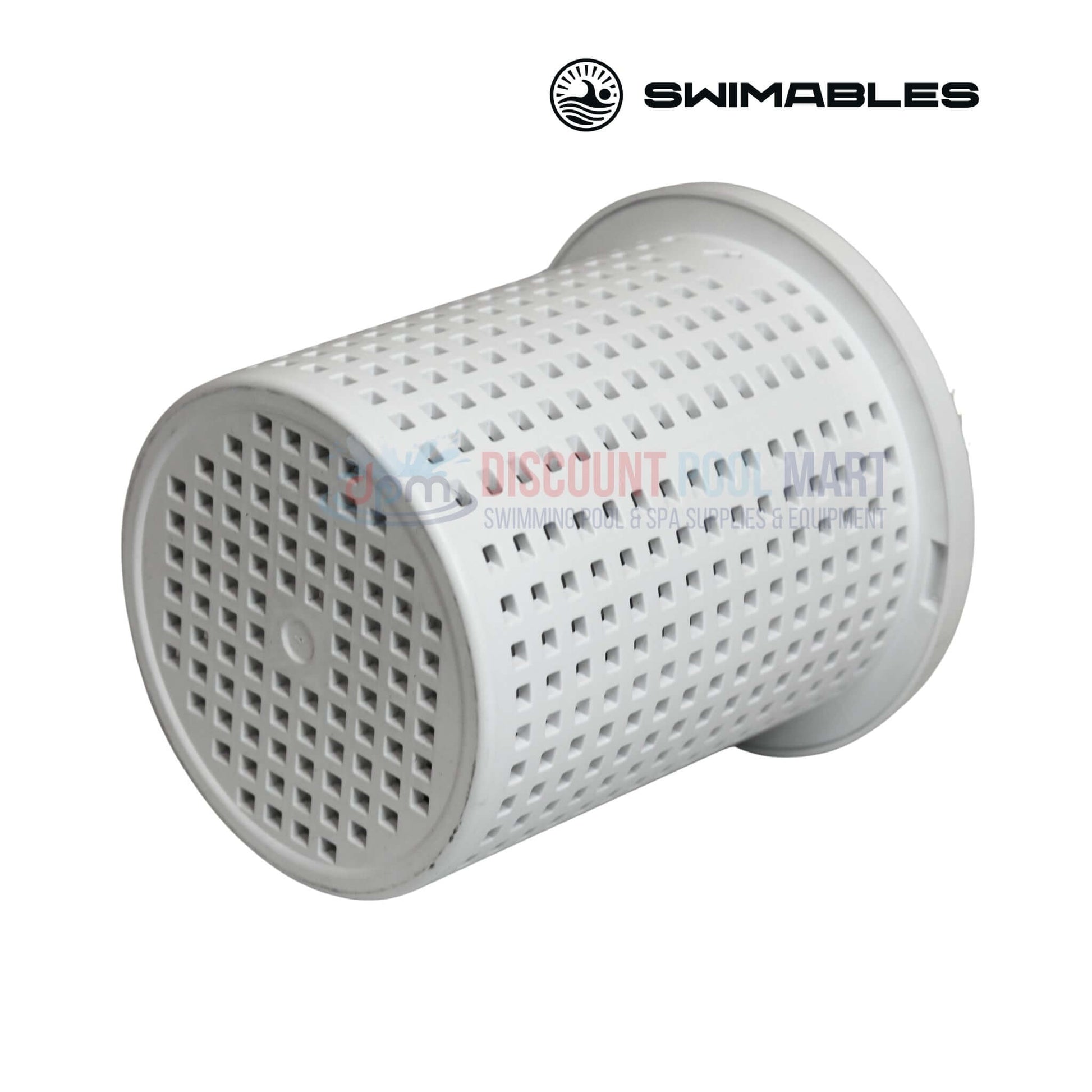 SW-91-099 | Swimables Inverted Skimmer Basket in white, durable design for pool debris collection from Discount Pool Mart.