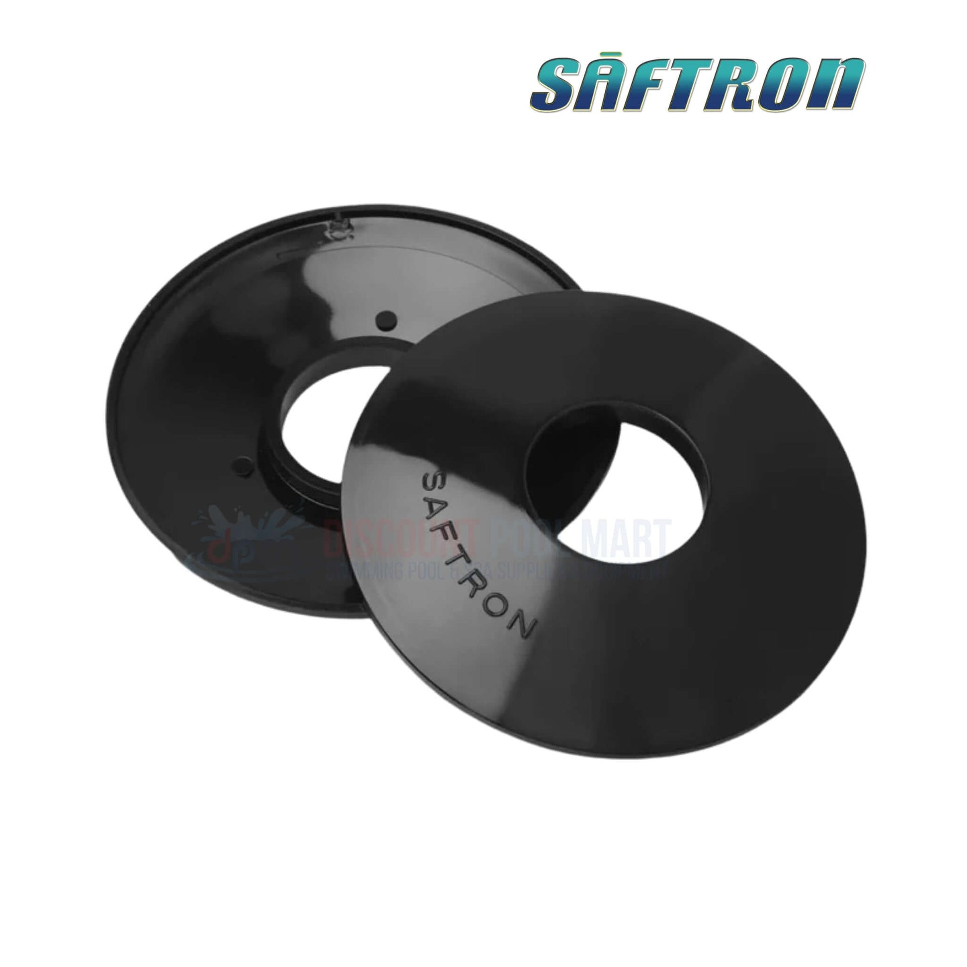 Saftron components pool handrail accessories by Discount Pool Mart DPM. Durable and reliable black covers.