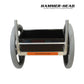 Service-21-60 | HammerHead 21" Pool Cleaner 60' Cord shown from the front, featuring durable gray wheels and a sleek design, from Discount Pool Mart.