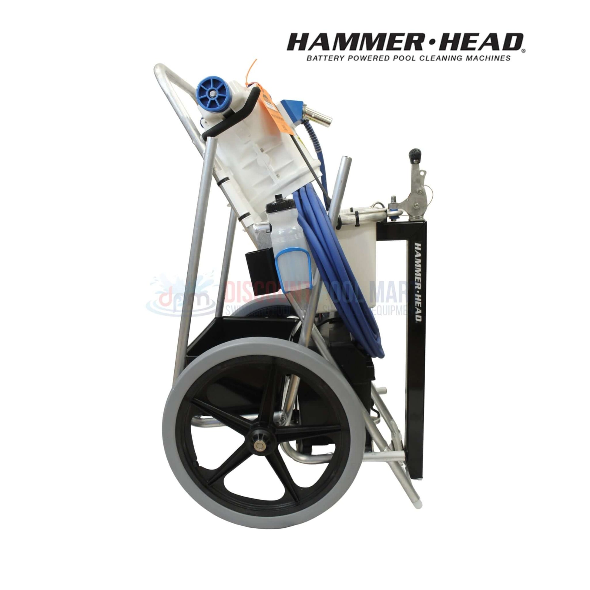 Service-21-60 | HammerHead 21" Pool Cleaner 60' Cord with sturdy wheeled cart for easy mobility and storage by Discount Pool Mart.