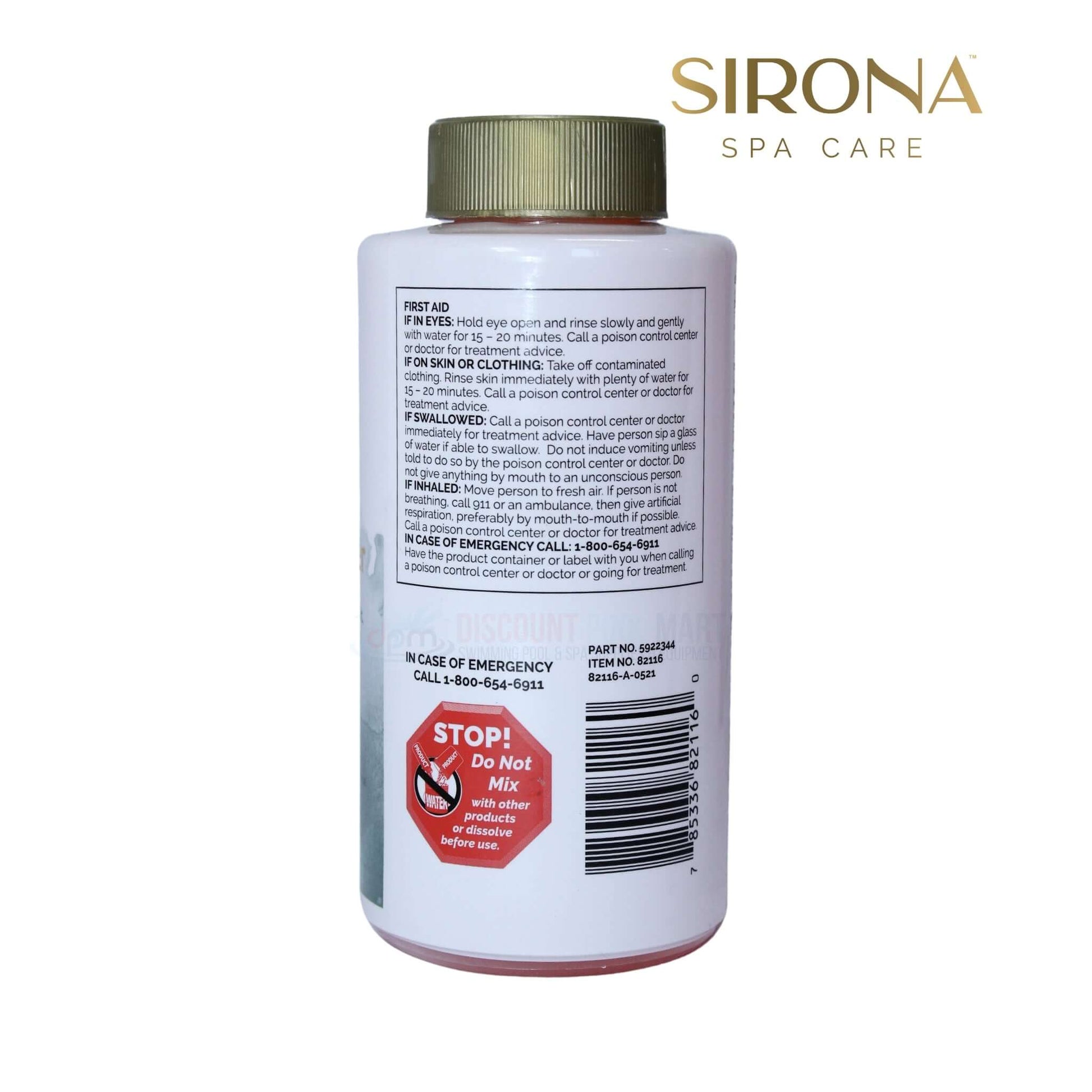 Sirona Filter Cleaner 82116, 16oz spa filter cleaner from Discount Pool Mart DPM for optimal filtration efficiency.