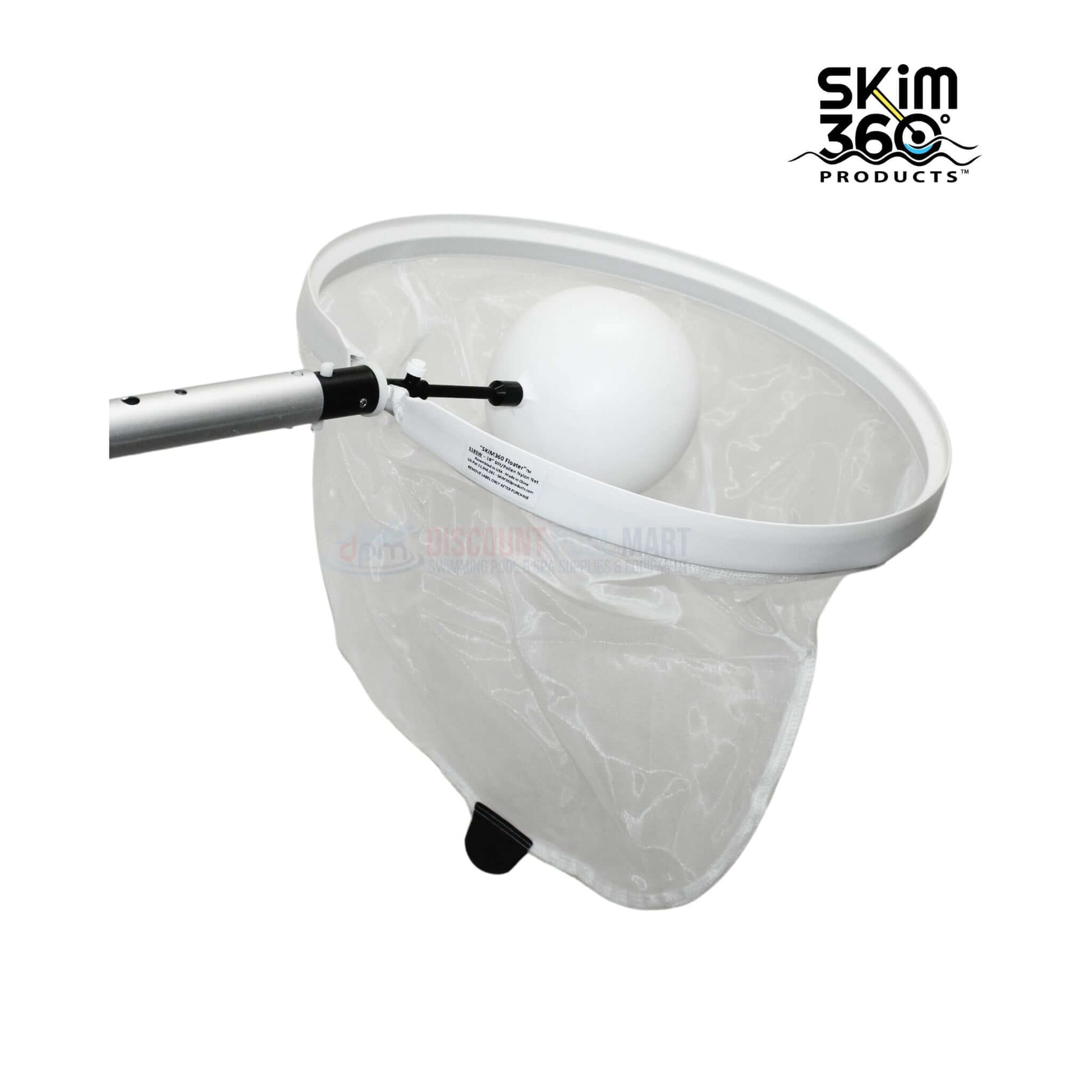 SKiM360 Floater Fine Silt Leaf Net by Discount Pool Mart DPM, perfect for removing pollen and dust from pools. SKU: Skim360