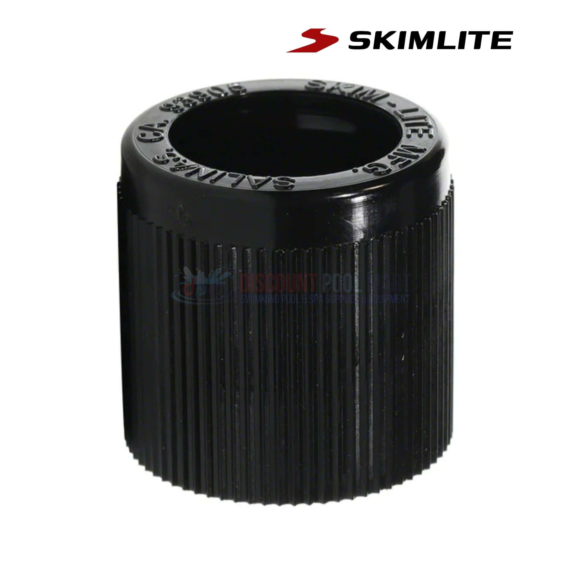 Skimlite female fitting for large telescopic pole, black, compatible with various models. Available at Discount Pool Mart DPM.
